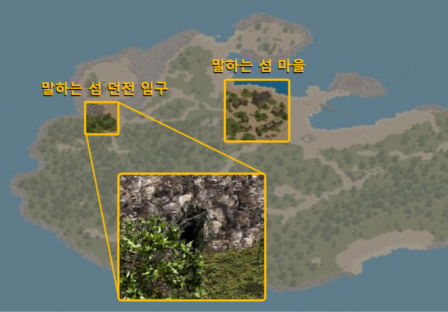 리니지 클래식 지도: 말하는 섬 필드 및 던전